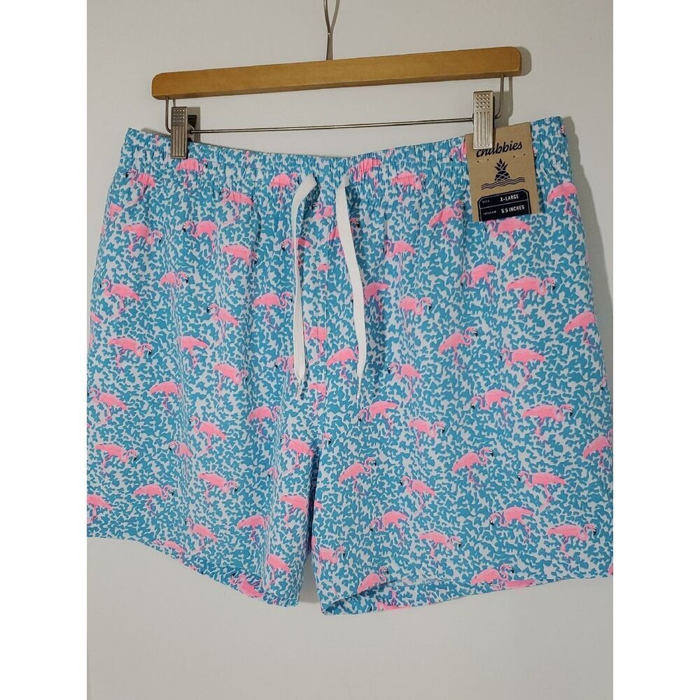 Chubbies The Domingos Are For Flamingos 5.5" Classic Swim Trunks XL NWT